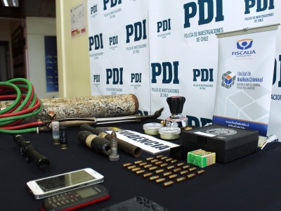 Municiones, un arma hechiza y un sistema de oxicorte fueron encontrados en procedimiento efectuado en Puerto Montt.