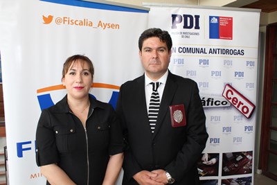 Organización operaba en Melinka, según explicó la Fiscal María Inés Núñez y el subprefecto Alan Griffiths. 