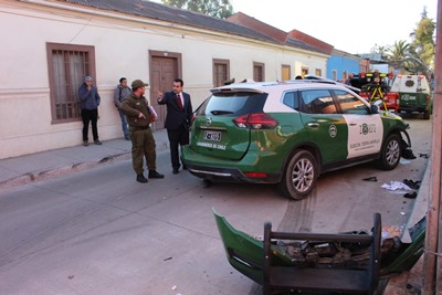 El impacto se generó en la esquina de las calles O´Higgins con Salas.