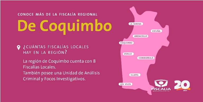 Existen 8 Fiscalías Locales en la Región de Coquimbo