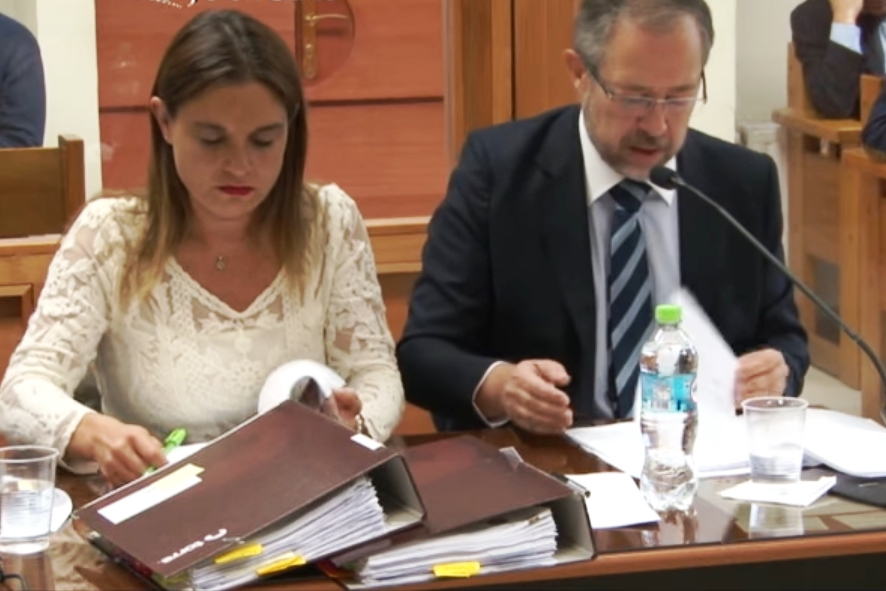 En la fotografía, el Fiscal Regional Juan Agustín Meléndez y la Fiscal Tatiana Esquivel.