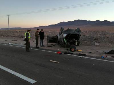 Hasta el lugar del accidente concurrió el fiscal de Diego de Almagro, Pedro Pablo Orellana.