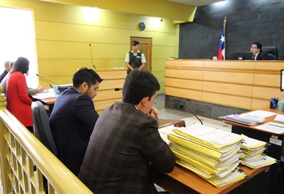 El fiscal Luis Miranda estuvo acompañado en la audiencia por el abogado querellante del INDH. 