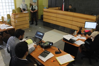 Durante la audiencia se mostraron fotografías del lugar del atropello.