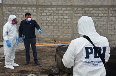 El crimen se registró en un sitio eriazo, en el sector del Barrio Industrial.