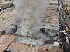 Imagen aérea del incendio de Bomberos de Iquique.