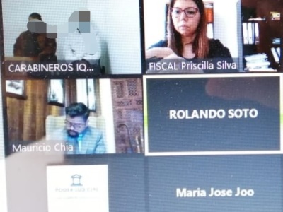 La audiencia de control de detención y formalización se realizo por sistema de videoconferencia.