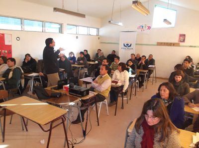 Gran parte de los profesores de la comuna tuvieron la posibilidad de participar de ambas charlas.