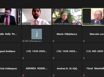 La audiencia se realizó por sistema de videoconferencia.