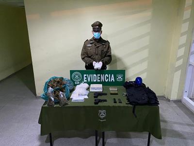 La Fiscalía y Carabineros trabajan en este foco delictual (foto cedida por Carabineros).