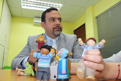 Psicólogo de la Uravit, Raúl Reyes. Durante el primer semestre de este año ha continuado el apoyo a víctimas.