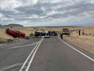 En el lugar del accidente se constituyó el fiscal (s) de Caldera, Eduardo Duverrán. (Foto: Cedida)