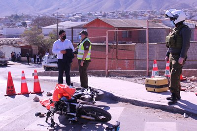 Hasta el lugar del accidente concurrió el fiscal de turno en Copiapó, Luis Miranda Flores.