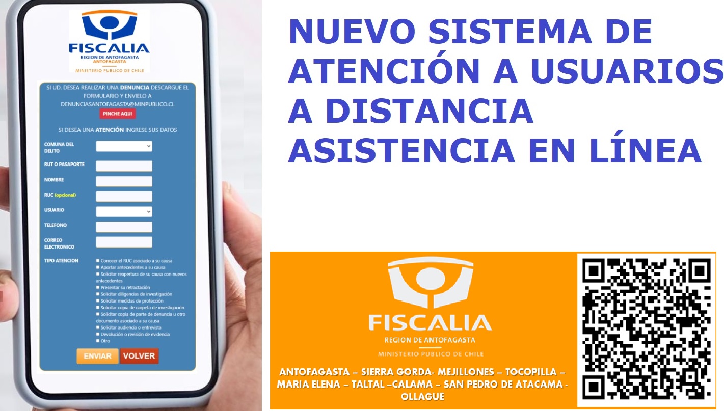 Este lunes 04 de octubre inició este nuevo sistema de atención a usuarios a distancia en Fiscalía Local de Antofagasta c