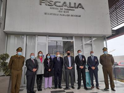 Representantes de la Fiscalía, Ministerio del Interior y ambas policías estuvieron presentes en la Mesa.