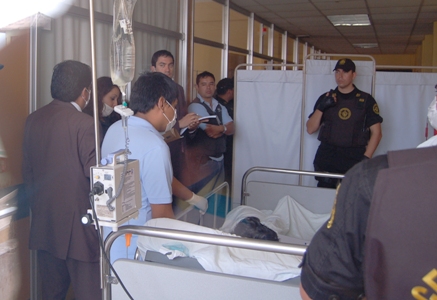 Debido a las lesiones que se autoinfirió, el acusado fue formalizado en su momento en el hospital regional de Iquique.