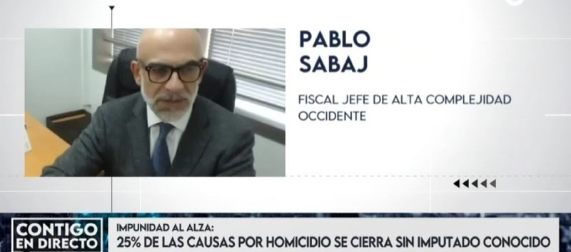 Pablo Sabaj Diez, Fiscal Jefe Alta Complejidad Occidente
