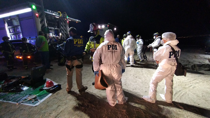 Bomberos recuperó el cuerpo desde un sector de acantilados.