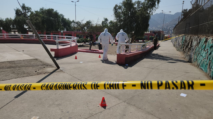 Labocar y OS9 de Carabineros trabajaron en el sitio del suceso.