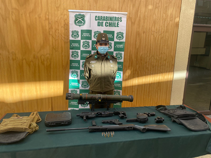 El armamento fue encontrado en un domicilio de Calama.