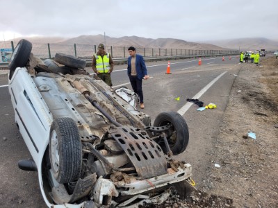 Fiscal Pedro Pablo Orellana se constituyó en el lugar del accidente.