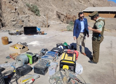 En el lugar estaban ocultas diversas especies y material de uso habitual en la minería.