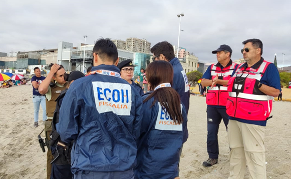 Los hechos se registraron cerca de las 17 horas en la céntrica playa.