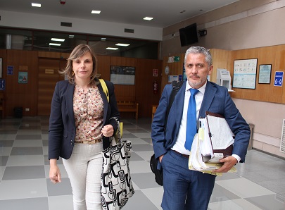 Yocelyn Weisser y César Medina, fiscales de Andacollo, una vez culminada la audiencia.