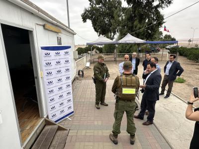 El Fiscal Regional, Mario Carrera, y el Delegado Presidencial, Ricardo Sanzana, visitaron la unidad operativa de la Fiscalía en Chacalluta.