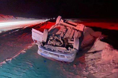 En esta posición quedó el vehículo involucrado en el fatal accidente.