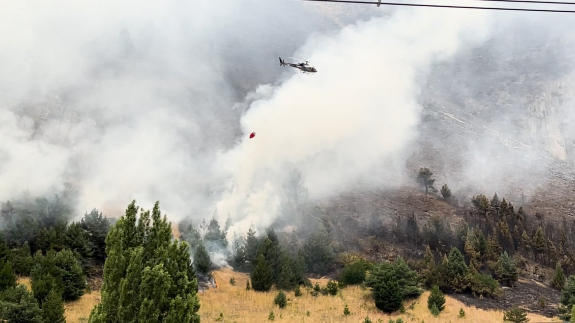 El siniestro afectó a los faldeos del cerro Mackay en Coyhaique. 