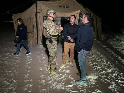 Funcionarios de la Fiscalía y del Ejército participaron en una jornada de trabajo y recorrido por la zona fronteriza.