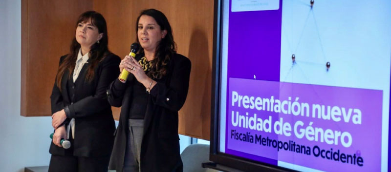 Coordinadora de la Unidad de Género (UGEN), Camila González junto a la Fiscal Jefa de Alta Complejidad, Paulina Díaz.