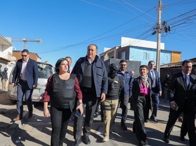 Fiscal Regional Trinidad Steinert y Fiscal Nacional, Ángel Valencia, estuvieron desde temprano monitoreando el procedimiento.