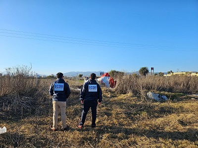 El equipo ECOH concurrió al lugar del hallazgo del cuerpo.