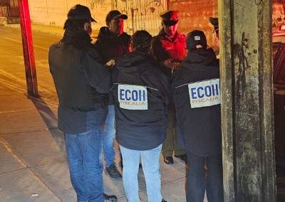 Hasta el lugar del crimen concurrió el fiscal jefe de la unidad Sacfi, Juan Andrés Shertzer, el Equipo ECOH y la PDI.