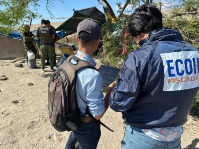 El equipo ECOH  de la Fiscalía local y Carabineros realizaron el trabajo investigativo en el sitio del suceso.