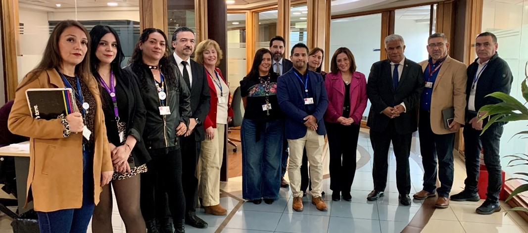 Autoridades de la Fiscalía Occidente y del Hospital El Pino. 