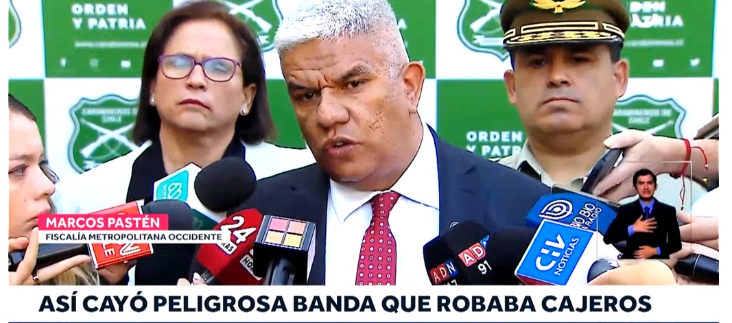 El Fiscal Regional Occidente tiene a su cargo la investigación de robos a cajeros automáticos en la RM.