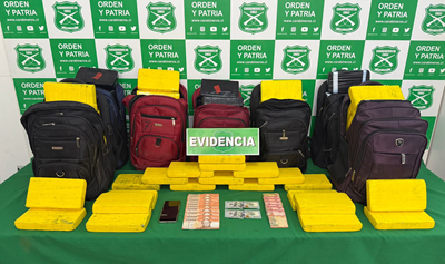 La droga iban al interior de distintas mochilas.