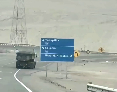 El concentrado era sustraído en camiones y trasladado al puerto seco de Calama. 