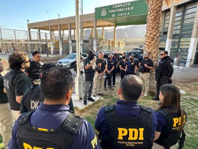 En las diligencias participaron equipos especializados de Gendarmería, PDI y Carabineros.