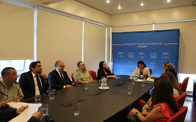 Reunión fue liderada por delegada presidencial y seremi de Seguridad Pública de Tarapacá. 