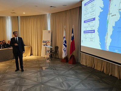 El fiscal regional de Antofagasta abrió la jornada con una exposición sobre el corredor bioceánico.