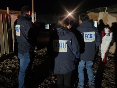 La Unidad ECOH dirigió las diligencias en el lugar del crimen.