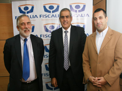 Diputado Carlos Montes (PS), Fiscal Nacional y diputado Gustavo Hasbun (UDI)