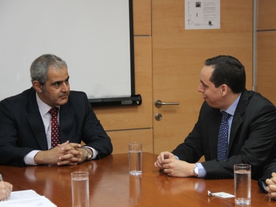 Fiscal Nacional, Sabas Chahuán y director de la UAF, Javier Cruz
