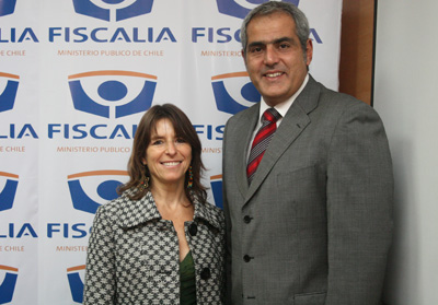 Diputada Cristina Girardi junto al Fiscal Nacional, Sabas Chahuán.