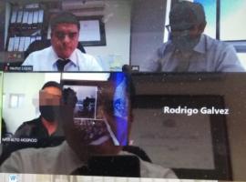 El fiscal de drogas Héctor López estuvo a cargo de la audiencia de formalización por videoconferencia.