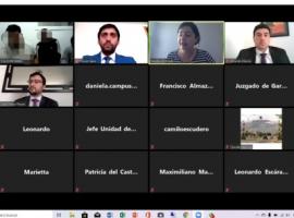 La audiencia de control de detención y formalización se realizo por sistema de videoconferencia.